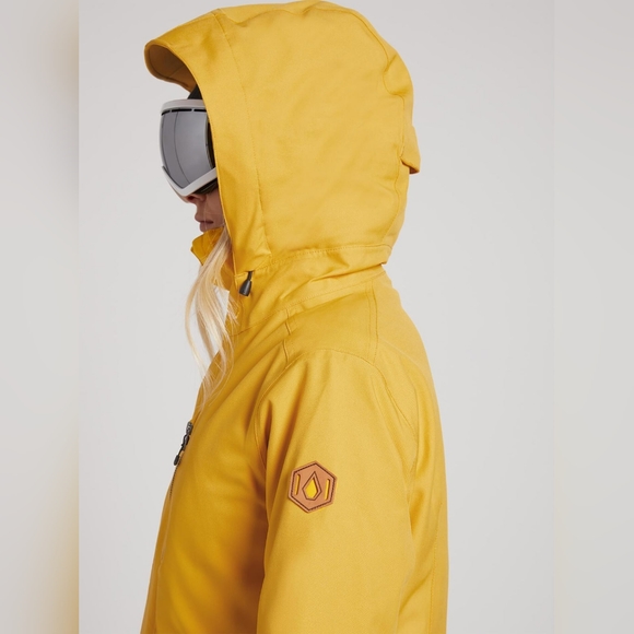 Volcom Shelter 3d Stretch Gold Yellow Snowboard Ski Parka Jacket - Picture 9 of 9